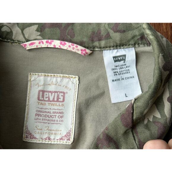 Levi Strauss Tab Twills California Limited Camo Women’s Studded Jacket Size L - Picture 6 of 8